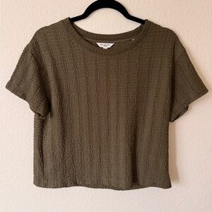 Max Studio Olive Short Sleeve Top